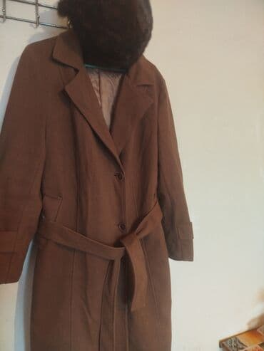 Пальто, Классика, Зима, Кашемир, По колено, С поясом, XL at lalafo.kg Пальто, Классика, Зима, Кашемир, По колено, С поясом, XL
