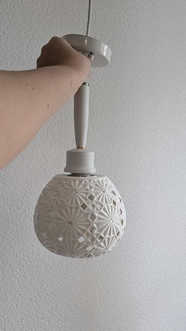 натижной потолок: Подвесной светильник с ажурным плафоном - Тип: потолочный подвес - — 2