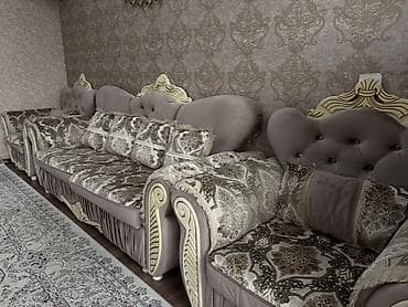 мебель королевский: Комплект мягкой мебели, Б/у, Самовывоз, Платная доставка, цвет - Бежевый — 2