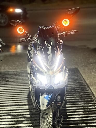 скутер стрекоза: Скутер с доработанной светотехникой и внедорожными шинами. Основные — 3