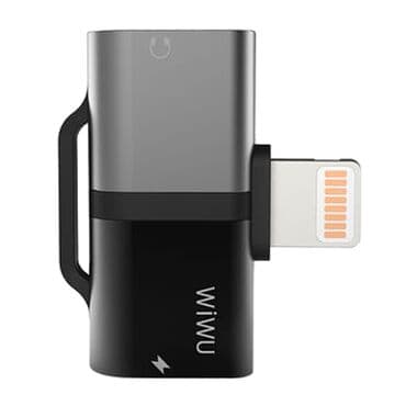 переходник наушники: Переходник AUX WIWU ST02 Pro Lightning to Lightning + Lightning Арт — 1