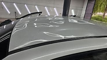 Покраска крыши автомобиля с переходом в стойки/крышку багажника -