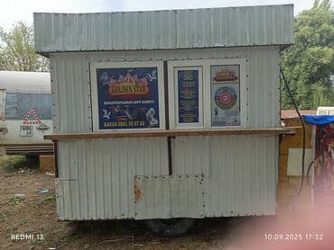 дом трейлер: Передвижной киоск/бытовка на колесном шасси - Корпус из профнастила — 1