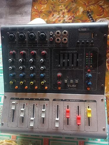 Профессиональный активный микшерный пульт TUM GY40USB с встроенным at lalafo.kg Профессиональный активный микшерный пульт TUM GY40USB с встроенным