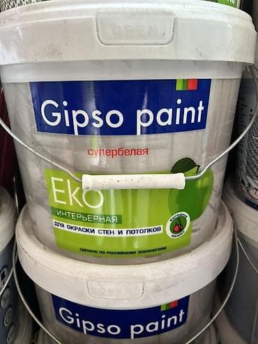 Клей: Краска Gipso Paint Eko, супербелая, интерьерная. - Назначение — 1