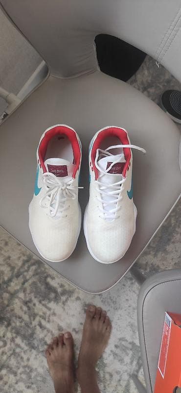 nike tech flece: Кроссовки Nike (бег/тренировки) - Верх: дышащий текстиль белого цвета — 1