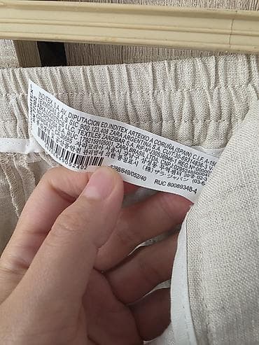 Льняные брюки ZARA - Материал: 100% лен (ярлык на фото) - Цвет — 2