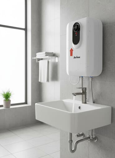 водонагреватели электрические: Белый электрический водонагреватель Avina с механическим управлением — 1