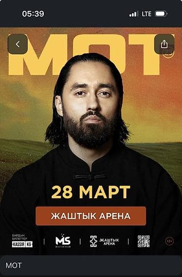 Продаю билет на концерт Мота Фан зона Билет на сайте сейчас стоит