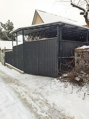 охранная бутка: Навес, Двускатный, Металл, Профнастил, Новый, Установка — 5