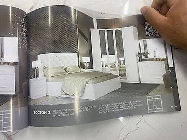 Спальный гарнитур «Бостон 2» (белый) Состав и размеры: - Кровать