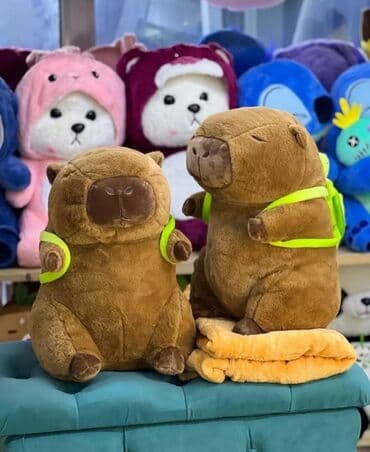 плюшевый мишка большой цена: Мягкая игрушка капибара 50 см (без пледа) Очень милая и мягкая — 1