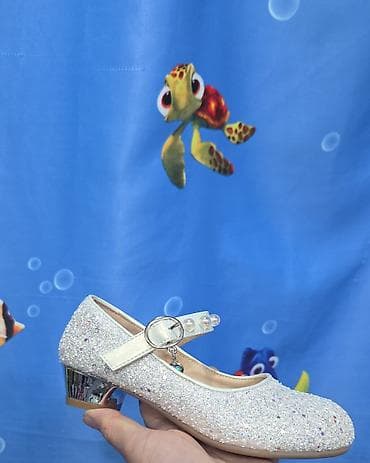 Детская обувь: Детские нарядные туфли с блестками - Цвет: белый/перламутровый с — 1