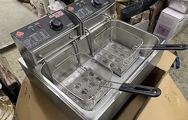 для пончиков: Профессиональная электрическая фритюрница с двумя независимыми ваннами — 2