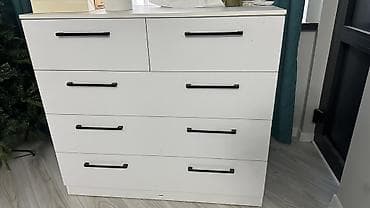 Детская мебель: Комод для одежды, Новый, Без зеркала, ЛДСП, цвет - Белый, Бесплатная доставка — 4