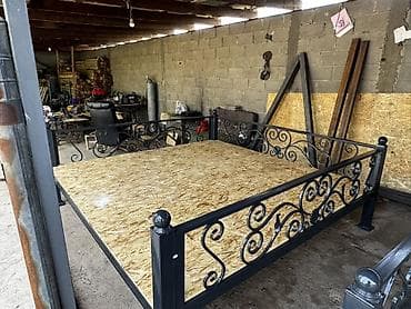 кованые скамейки: Тапчан 25 x 25 x 5 м, Металл — 1