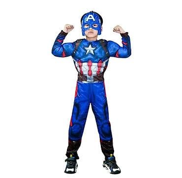 военая форма: Детский костюм капитана Америки, рост 130-140. отличный костюм, с — 1