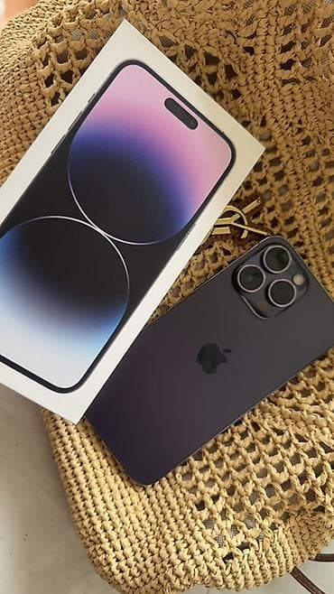 самсунг 24 с: IPhone 14 Pro Max, Б/у, 1 ТБ, Deep Purple, Защитное стекло, Чехол, Кабель, 85 % — 2