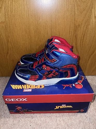 geox: GEOX X MARVEL Сине-красные высокие кроссовки Человека-паука Цена — 5
