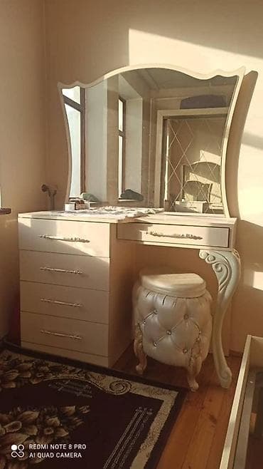 гарнитур бишкек: Спальный гарнитур, Двуспальная кровать, цвет - Белый — 4