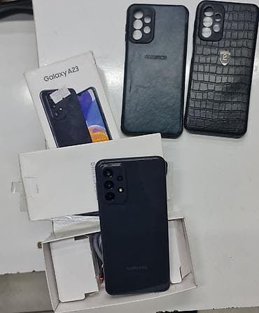 Samsung Galaxy A23, Б/у, 64 ГБ, цвет - Черный, 2 SIM