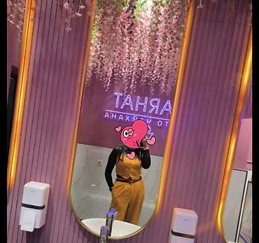 Женский однотонный комбинезон горчичного цвета - Фасон: прямые брюки