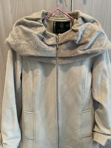 толстовка на молнии: Женская куртка APRIL - Цвет: светло-бежевый/молочный - Застежка — 2