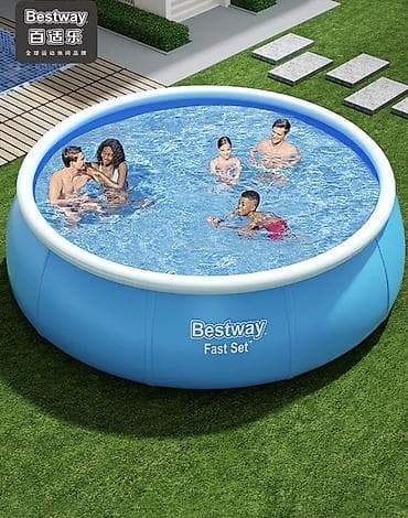 fast: Надувные каркасно-надувные бассейны Bestway Fast Set — круглая серия — 1
