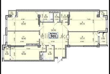 pro group: 4 комнаты, 168 м², 1000 мелочей (Карпинка) Элитка, 8 этаж, ПСО (под самоотделку) — 10