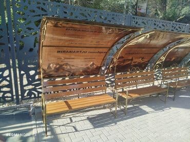 садовые мебели: Скамейка с навесом 15000сом скамейка с подлокотник 6500 — 6