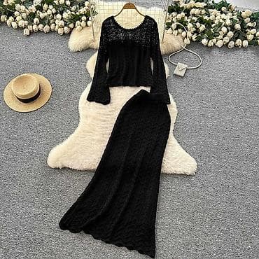 одежда для девочки: Костюм с юбкой, Модель юбки: Трапеция, Макси, Кофта, Стандарт — 2