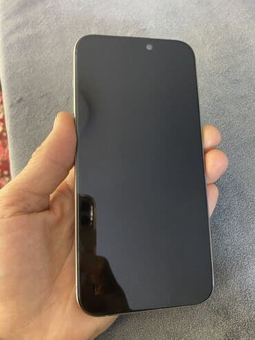 компьютеры ош: IPhone 15 Pro Max, Колдонулган, 256 ГБ, Natural Titanium, Коргоочу айнек, Каптама, 90 % — 1