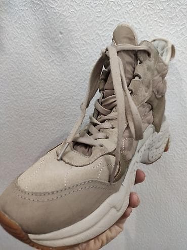 pull and beer: Бежевые утеплённые полусапоги-угги - Цвет: светло-бежевый/молочный - — 5