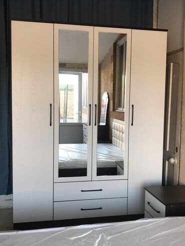 тумба цвет белый: Спальный гарнитур, Новый, Двуспальная кровать, Шкаф, Комод, Самовывоз, цвет - Белый — 4