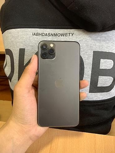 Apple iPhone: IPhone 11 Pro Max, Б/у, 64 ГБ, Space Gray, Чехол, 75 % — 1