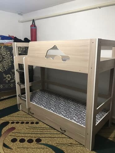 детские двухъярусные кровати металлические: Детская односпальная кровать, Новый, Для девочки, Для мальчика, С бортиком, ДСП, Самовывоз, Бесплатная доставка, Платная доставка — 4