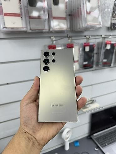 samsung 30s: Samsung Galaxy S24 Ultra, Б/у, 256 ГБ, цвет - Серый, 1 SIM, eSIM — 3