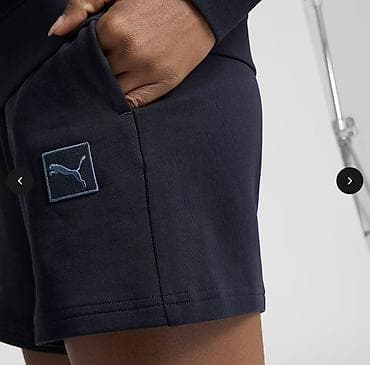 nike tech flece: Женский комплект PUMA: свитшот + шорты, темно‑синий Оригинал 🇺🇸 На — 4