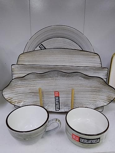 крышка л: Набор посуды ER LUX из костяного фарфора (Bone Brilliant Porcelain) — 1