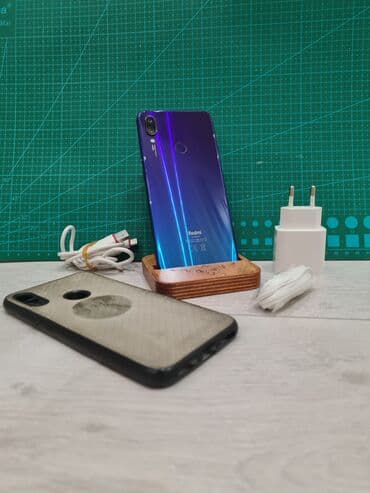 телефон до 3000: Redmi, Redmi Note 7, Б/у, 64 ГБ, цвет - Синий, 2 SIM — 1