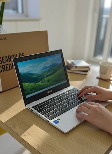 купить дешевый нетбук: Ультрабук, Asus, 4 ГБ ОЗУ, 11.6 ", Новый, Для несложных задач, память SSD — 1