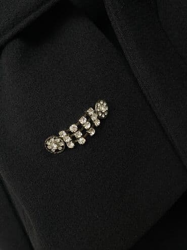 дордой женские куртки: Женское пальто, деми, кашемир, чёрное, пр-ва Италия, б/у, размер — 9