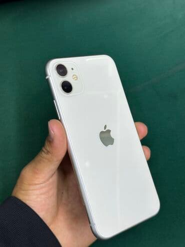 айфон 11 в расрочку: IPhone 11, Б/у, 128 ГБ, Белый, Защитное стекло, Чехол, 93 % — 1