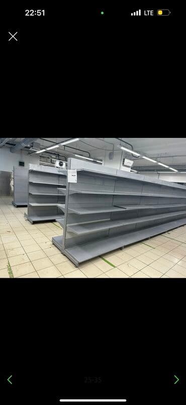 витрина овощи и фрукты: Витрины, стеллажи, полки торговые металлические б/у, полка магазинная — 11