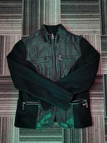 Жакет женский, черный, комбинированный - Материал: фактурная ткань at lalafo.kg Жакет женский, черный, комбинированный - Материал: фактурная ткань