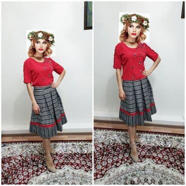 Двойка Юбка+блузка. Турция. Качество соответствует цене. Размер М