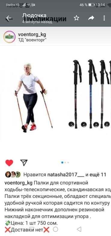 Палки для спортивной ходьбы - телескопические, скандинавская ходьба. 1