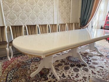 барные стулья столы: Стол для зала, Б/у, Не раскладной, Овальная — 2