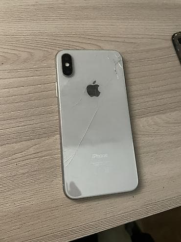 IPhone X, Б/у, 256 ГБ, Серебристый, Чехол, 100 %