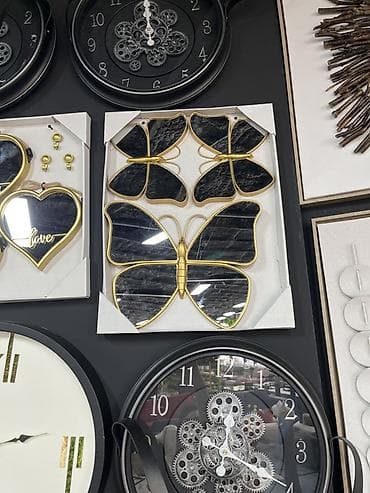 zara home: Набор декоративных зеркал в форме сердца. Зеркала имеют золотистую — 4